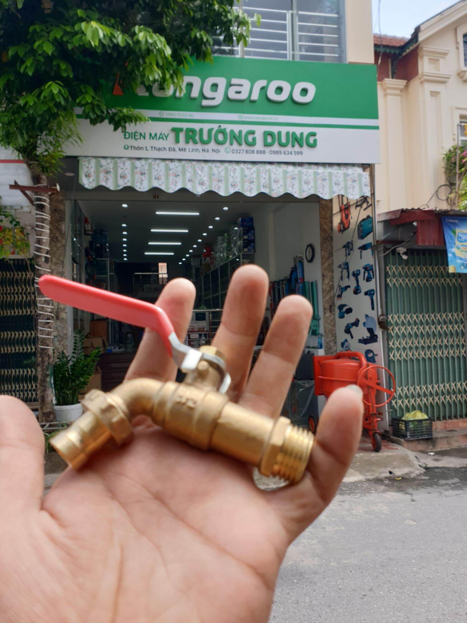 VÒI GẠT FERROLI 1/2 ĐỒNG ( khóa gạt nước đồng 21)