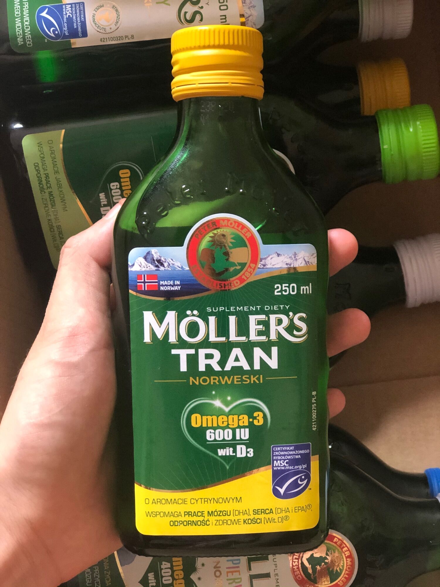 Dầu gan cá tuyết mollers tran cung cấp omega3 cho bé 250ml | Vitamin tổng  hợp | ThuocLongChau.Com