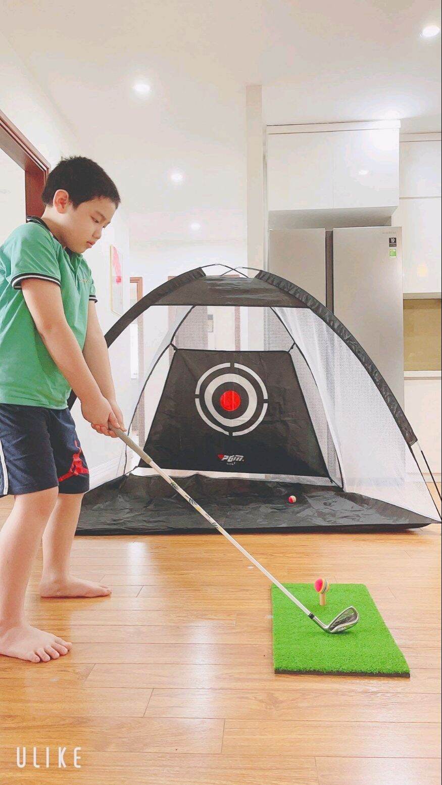 Trọn bộ lồng lưới golf swing kèm thảm cỏ chính hãng PGM, lưới lều tập golf, lưới chắn bóng golf