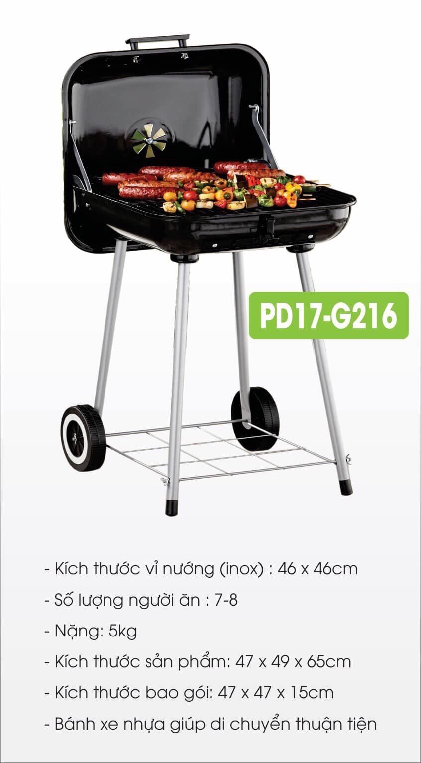 Bếp NƯỚNG THAN HOA MÃ PD17-G217