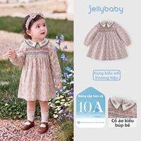 Jelly Baby | Đầm Cotton Cho Trẻ Em Cổ Peter Pan Dài Tay