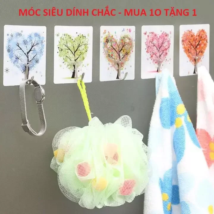 Móc Dán Tường 3D Móc Dán Siêu Dính
