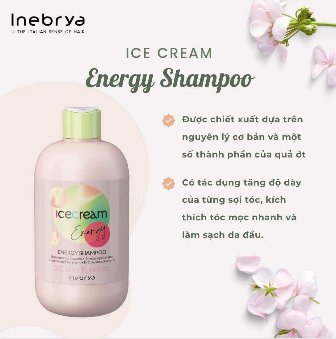 [+Tặng mũ trùm][HCM]Dầu gội chống rụng tóc Inebrya Energy 300ml