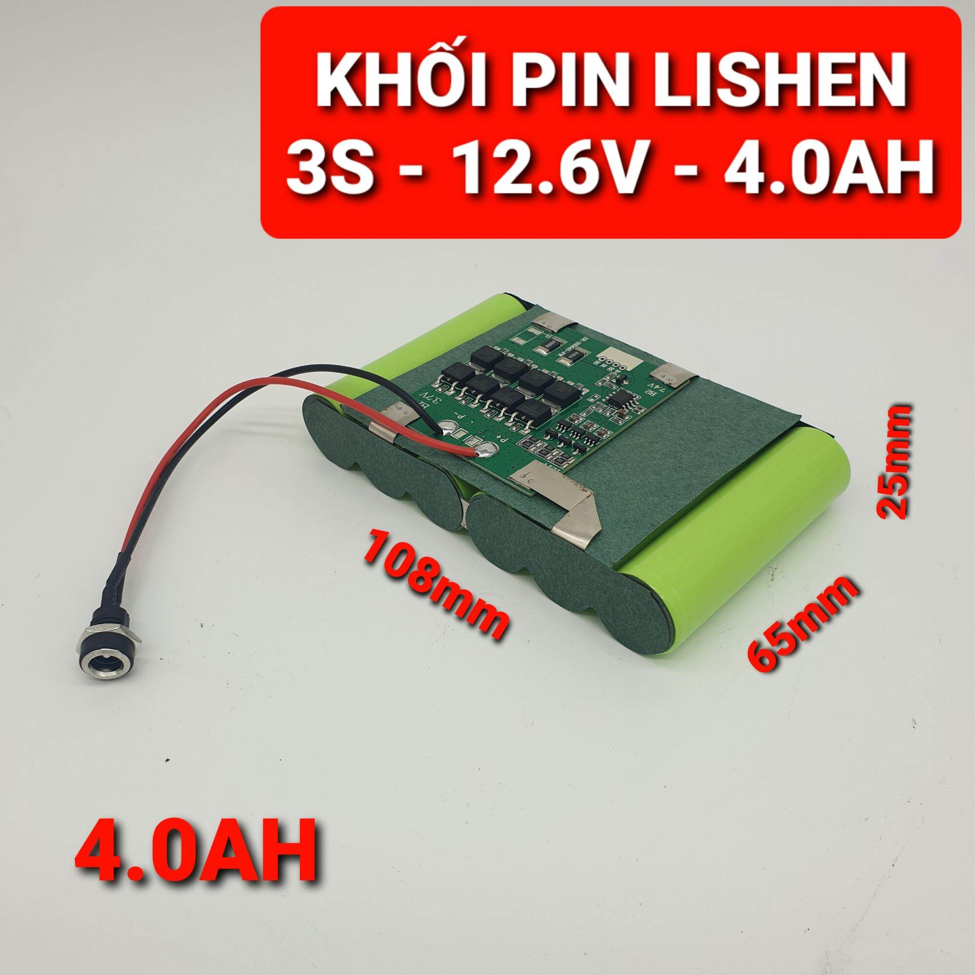 Achun.vn - khối pin lishen 3s-12.6v-4000mah dòng xả cao
