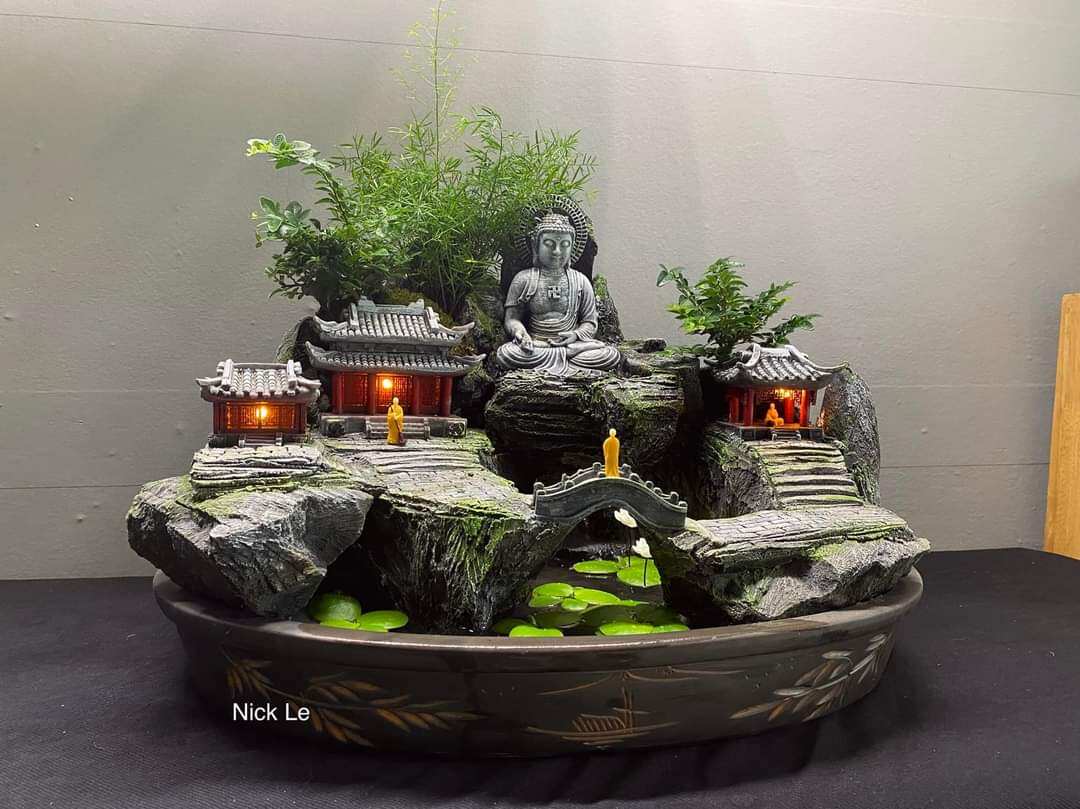 khay tiểu cảnh ovan nâu cafe