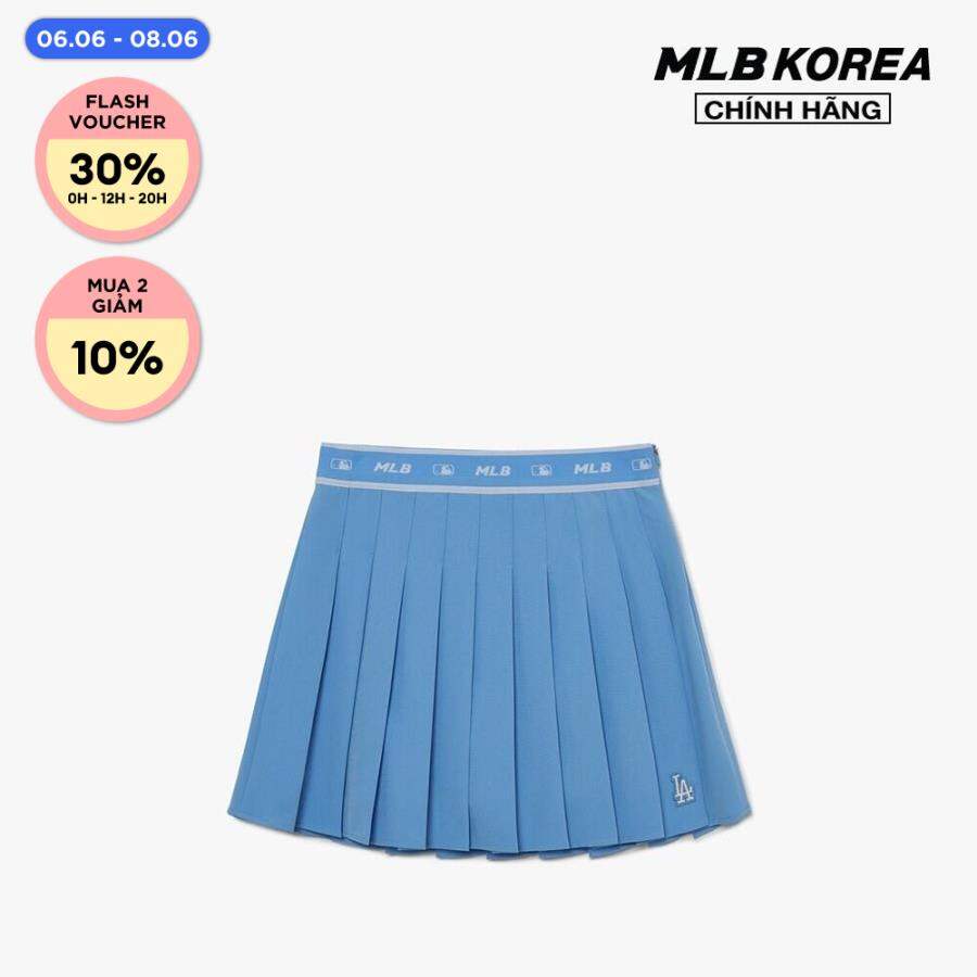 Mlb - chân váy xếp li mini basic small logo 3fskb0133-07sbs