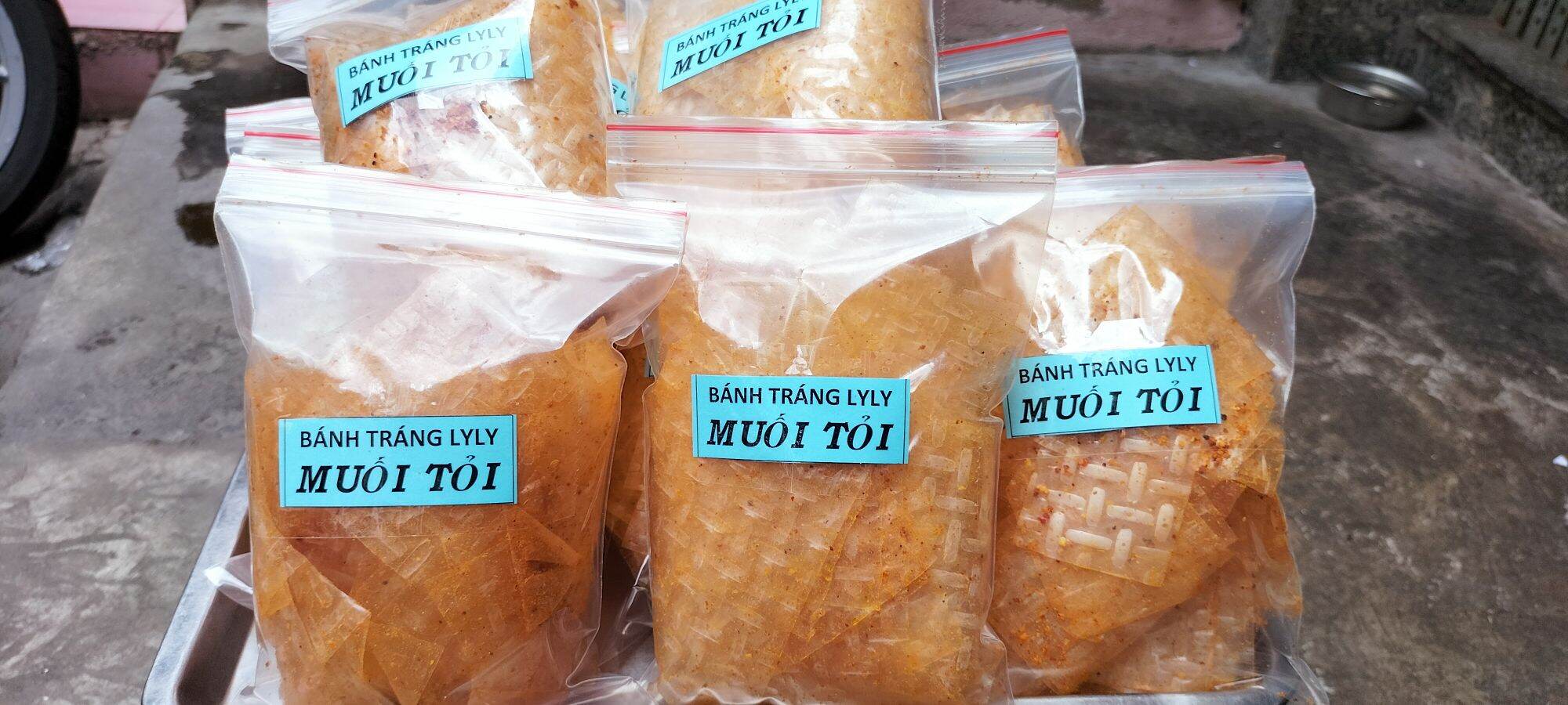 (THƠM NGON -ĐẬM VỊ) BÁNH TRÁNG MUỐI TỎI CAY