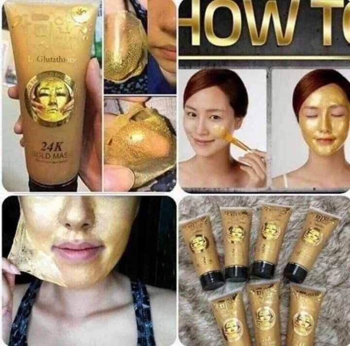 Mặt nạ vàng 24k giúp lột mụn cám và chăm sóc da.