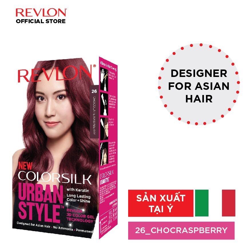 [ Mẫu Mới ] Thuốc nhuộm tóc thời trang Revlon Colorsilk Urban Style 150ml - Số 26 ( Đỏ Tím) thumbnail