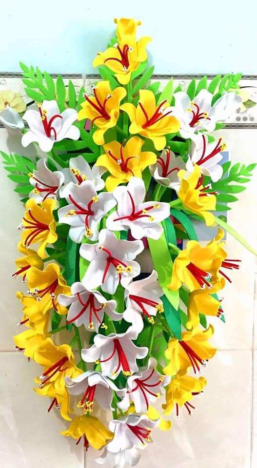 ( ĐỒ DÙNG MẦM NON) HOA TREO TƯỜNG BẰNG XỐP