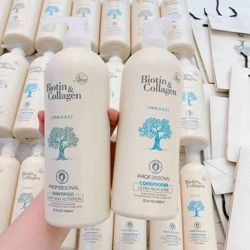 DẦU GỘI XẢ BIOTIN & COLLAGEN Ý CAO CẤP