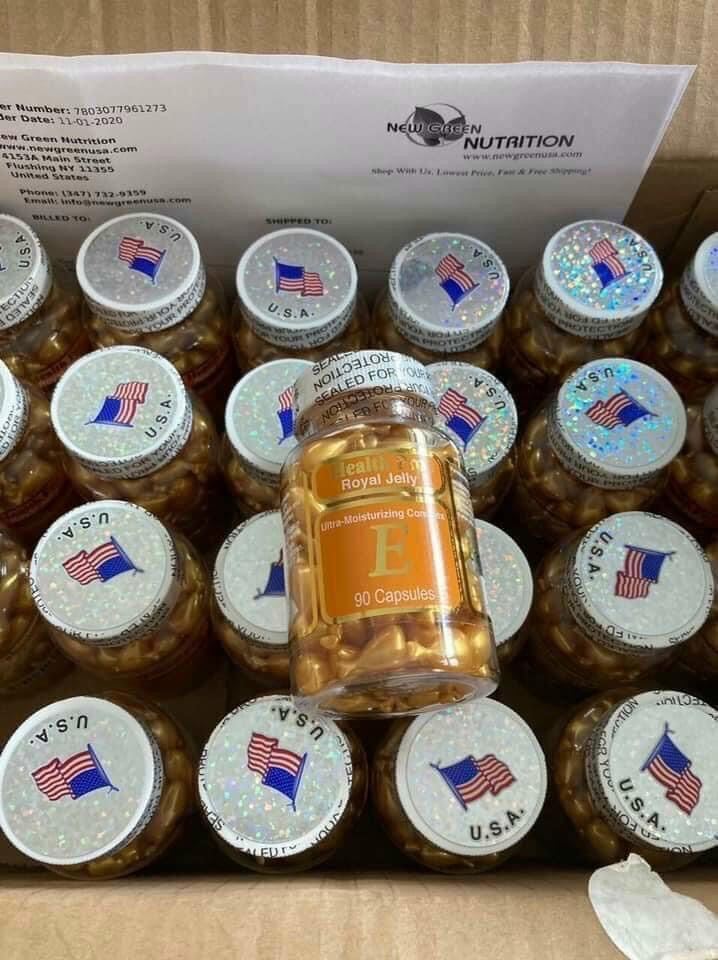 [USA] Viên thoa da Vitamin E Health Pro Royal Jelly 90v