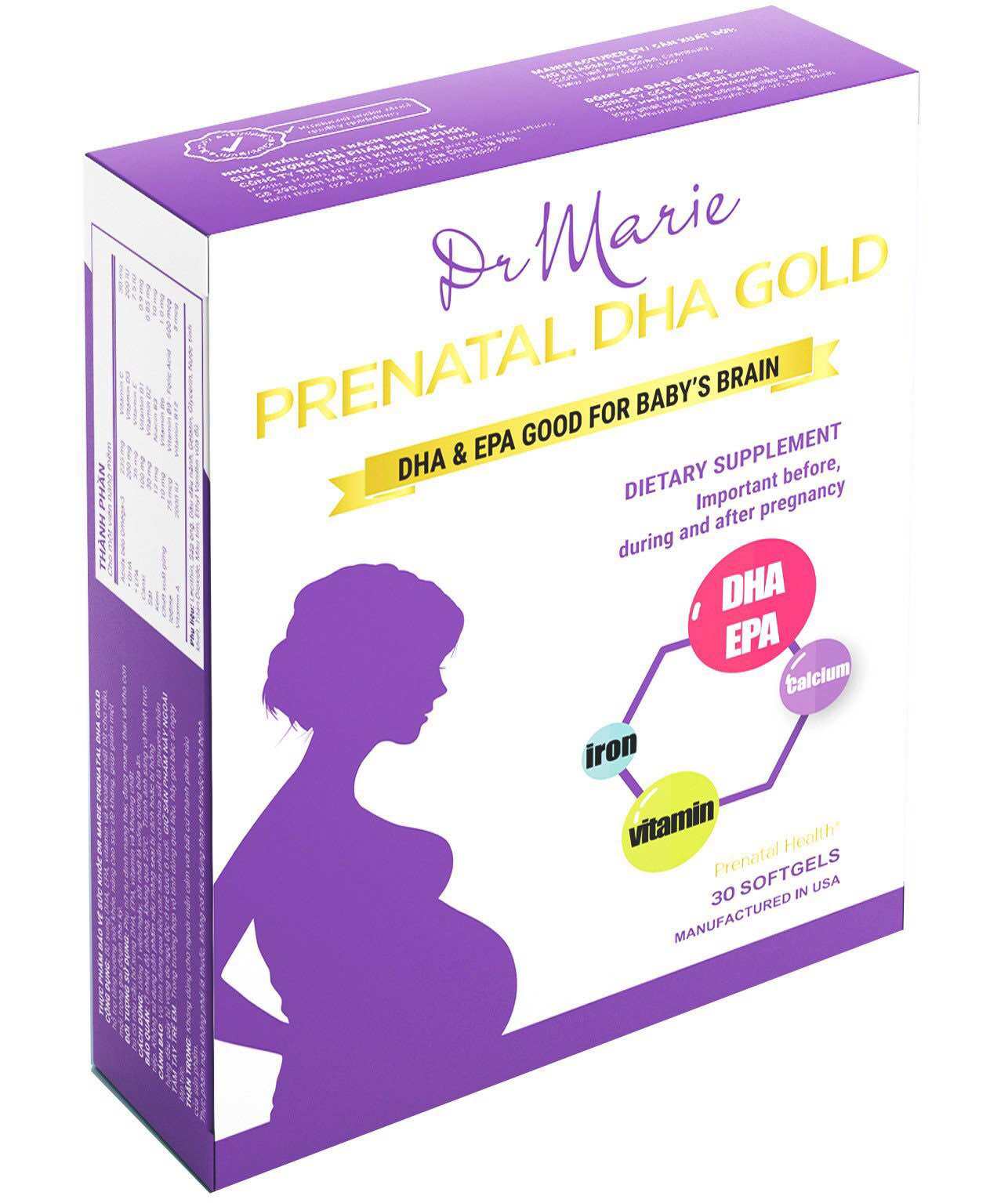 Viên Uống MẸ BẦU Dr Marie Gold – Prenatal DHA Gold 30 Viên