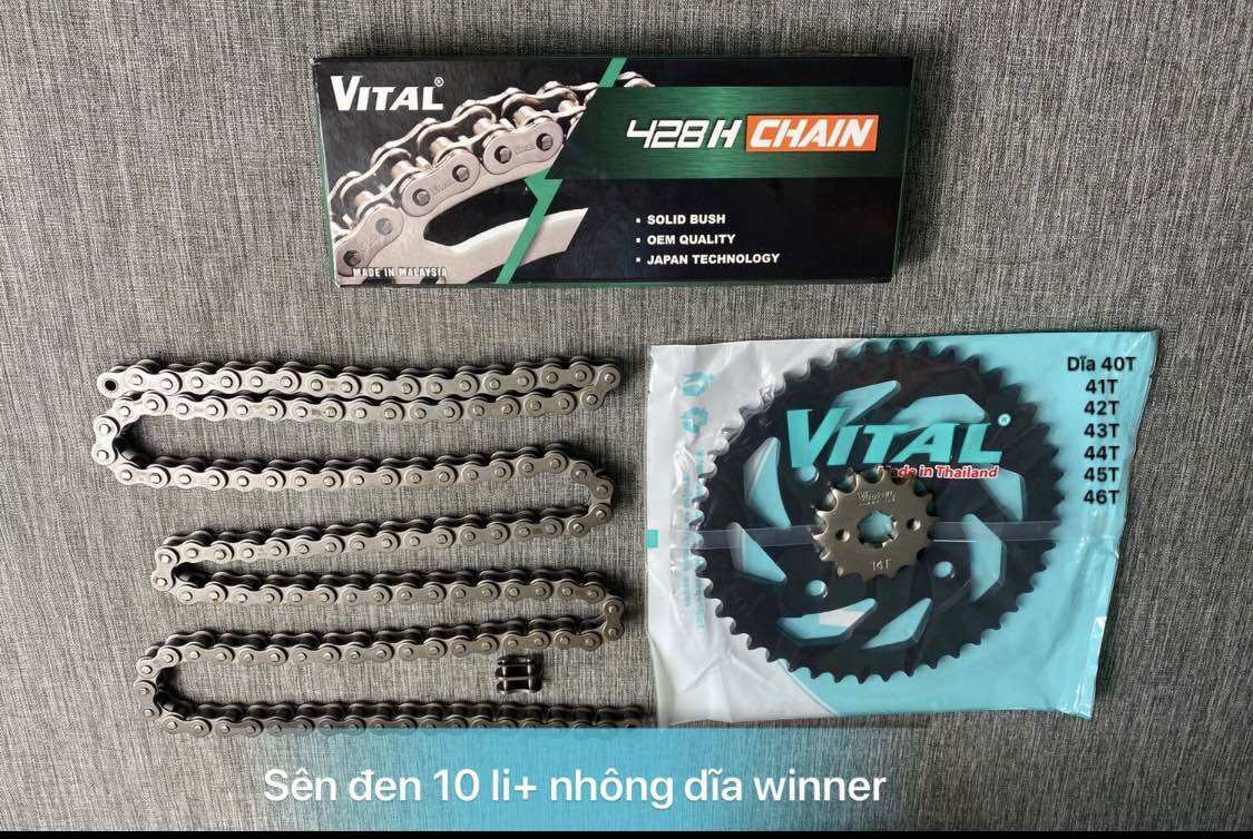 Bo sen nhong dia xe winner v1 /winner x /winner 150/sonic 150 - sên 10ly -dĩa 45/44/43/42/41/40 nhông 15