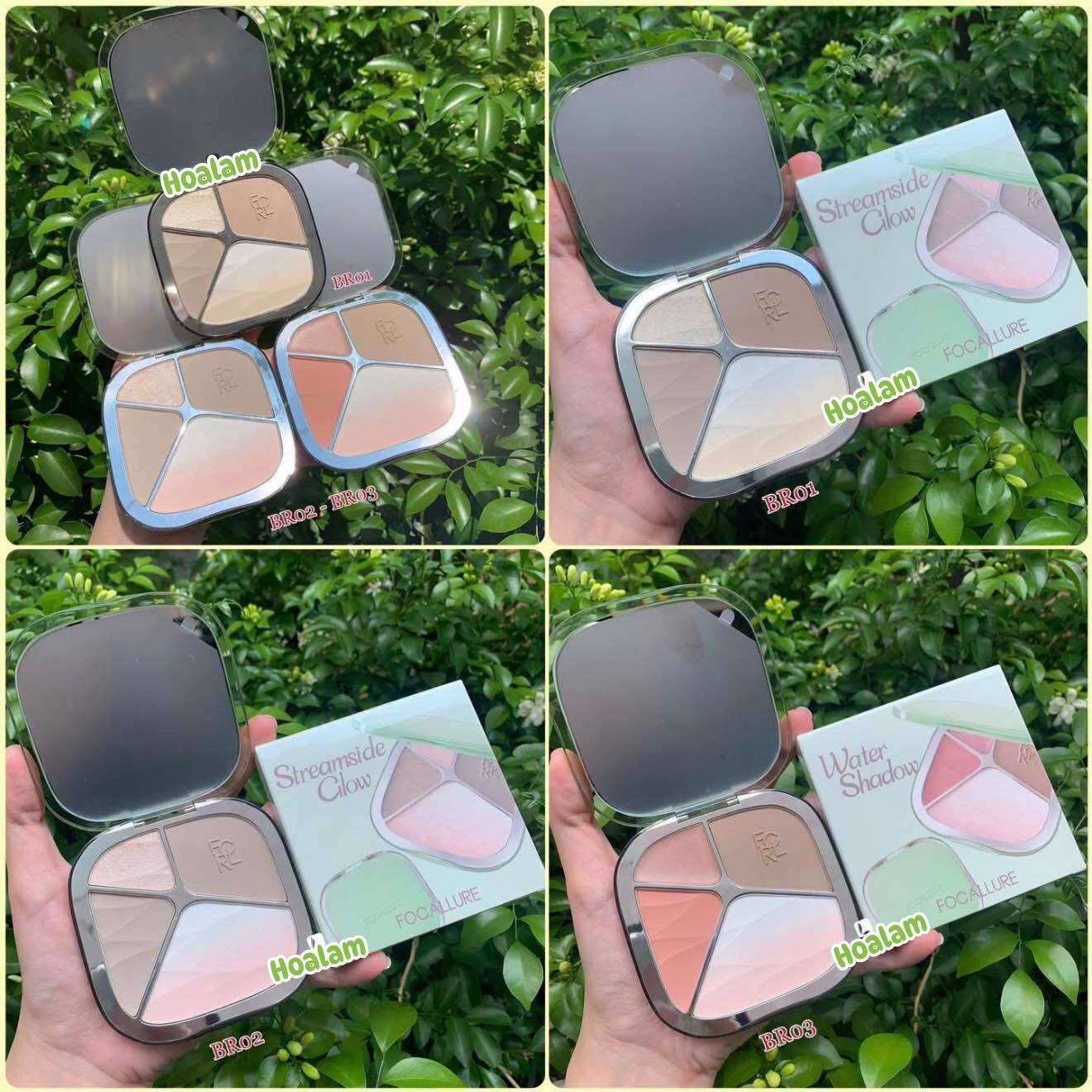 [CHÍNH HÃNG 100%] BẢNG TẠO KHỐI & BẮT SÁNG 4Ô FOCALLURE COLOR HIGHLIGHTER CONTOUR PALETTE