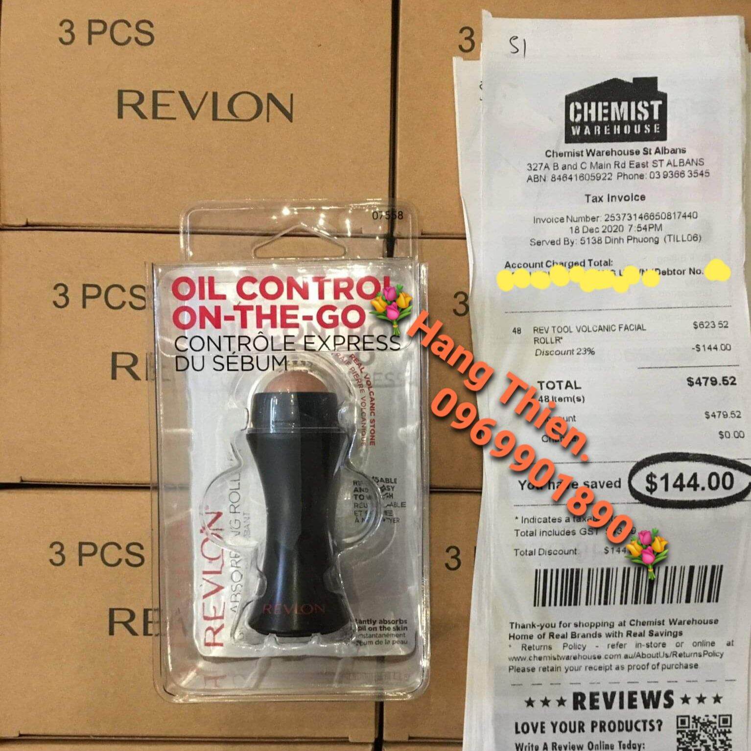 (Đủ bill Úc) Thanh Lăn Thấm Dầu Revlon - Hàng Chính Hãng