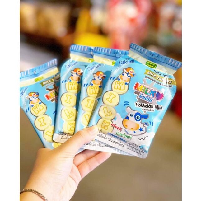 Kẹo bò sữa Milk & Malt Tablet Roscela Thái Lan
