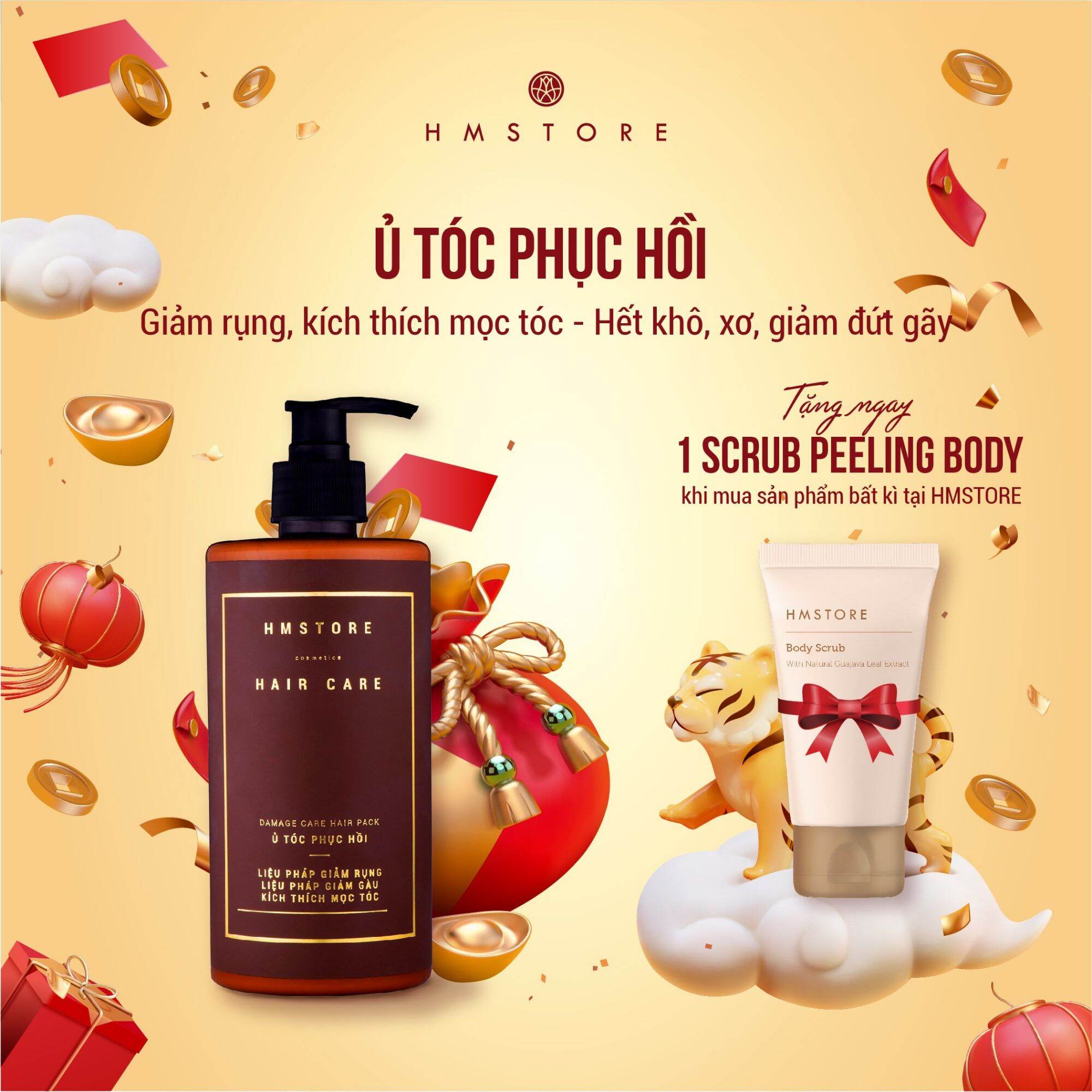 Kem ủ tóc phục hồi hm store