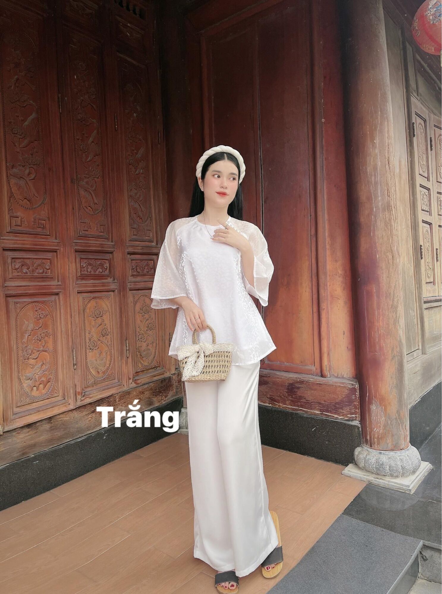 Đồ lam đi chùa _ mẫu hồ điệp
