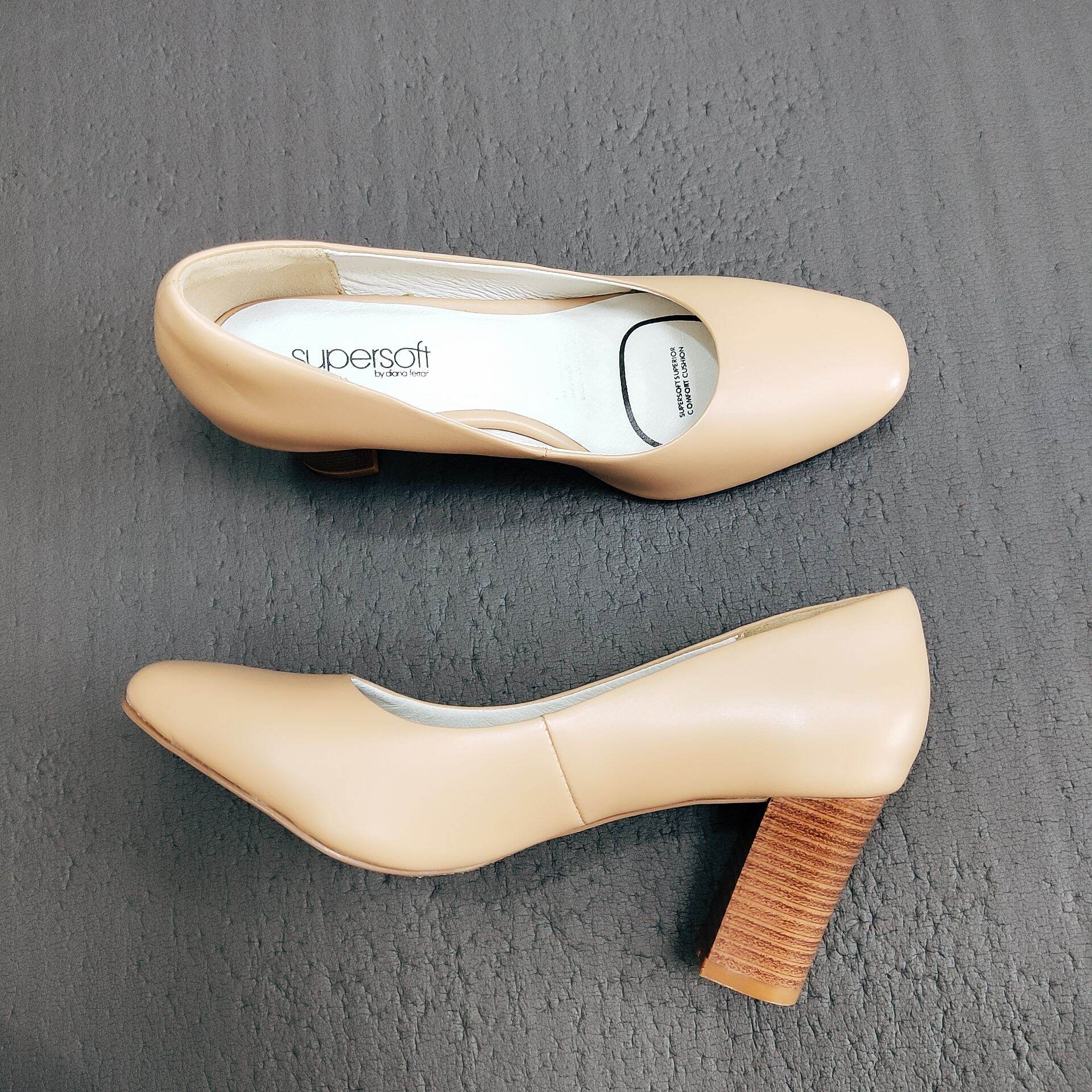 giày cao gót Supersoft da thật
