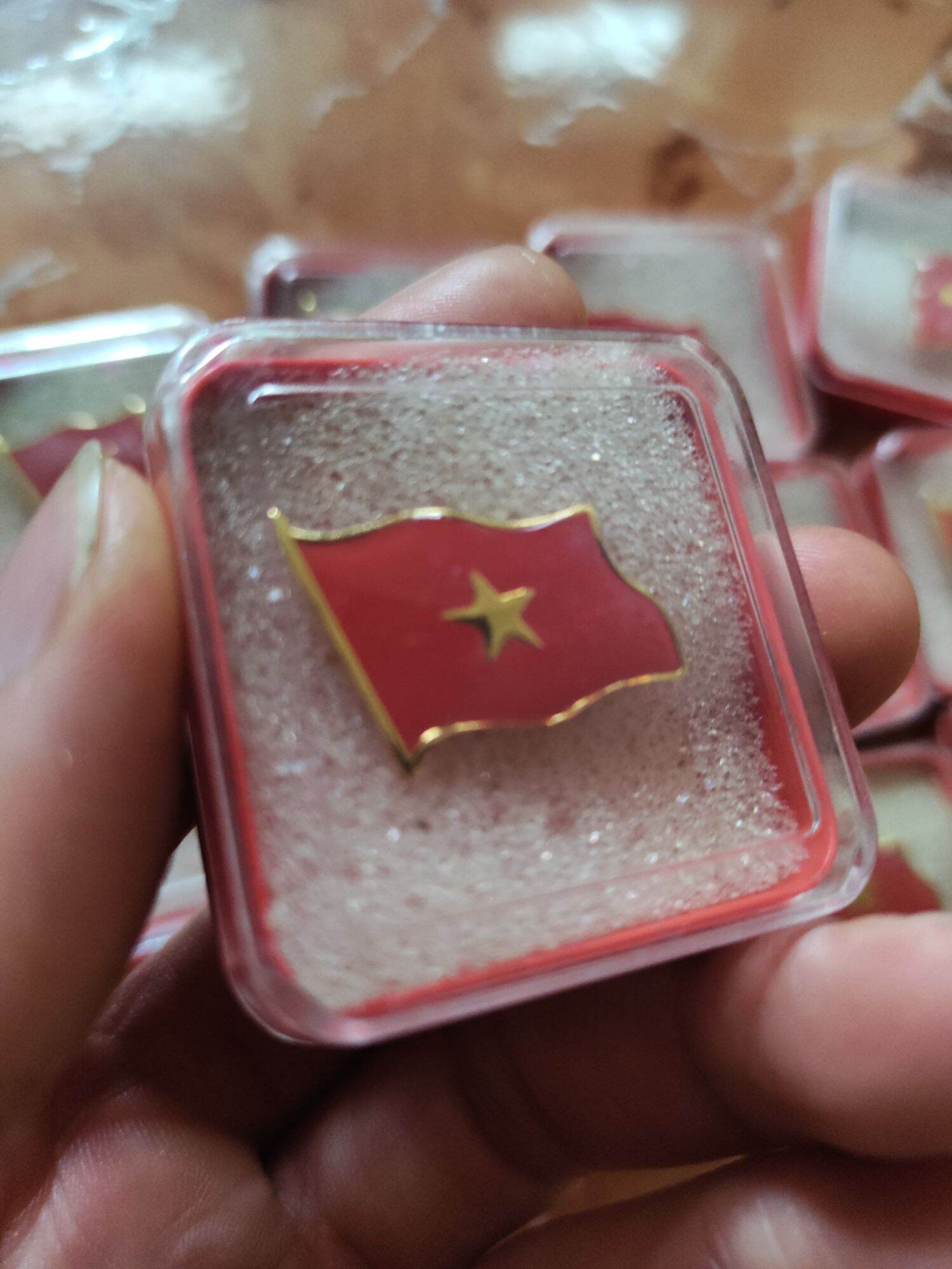 Huy hiệu cờ Việt Nam z17, pin cờ