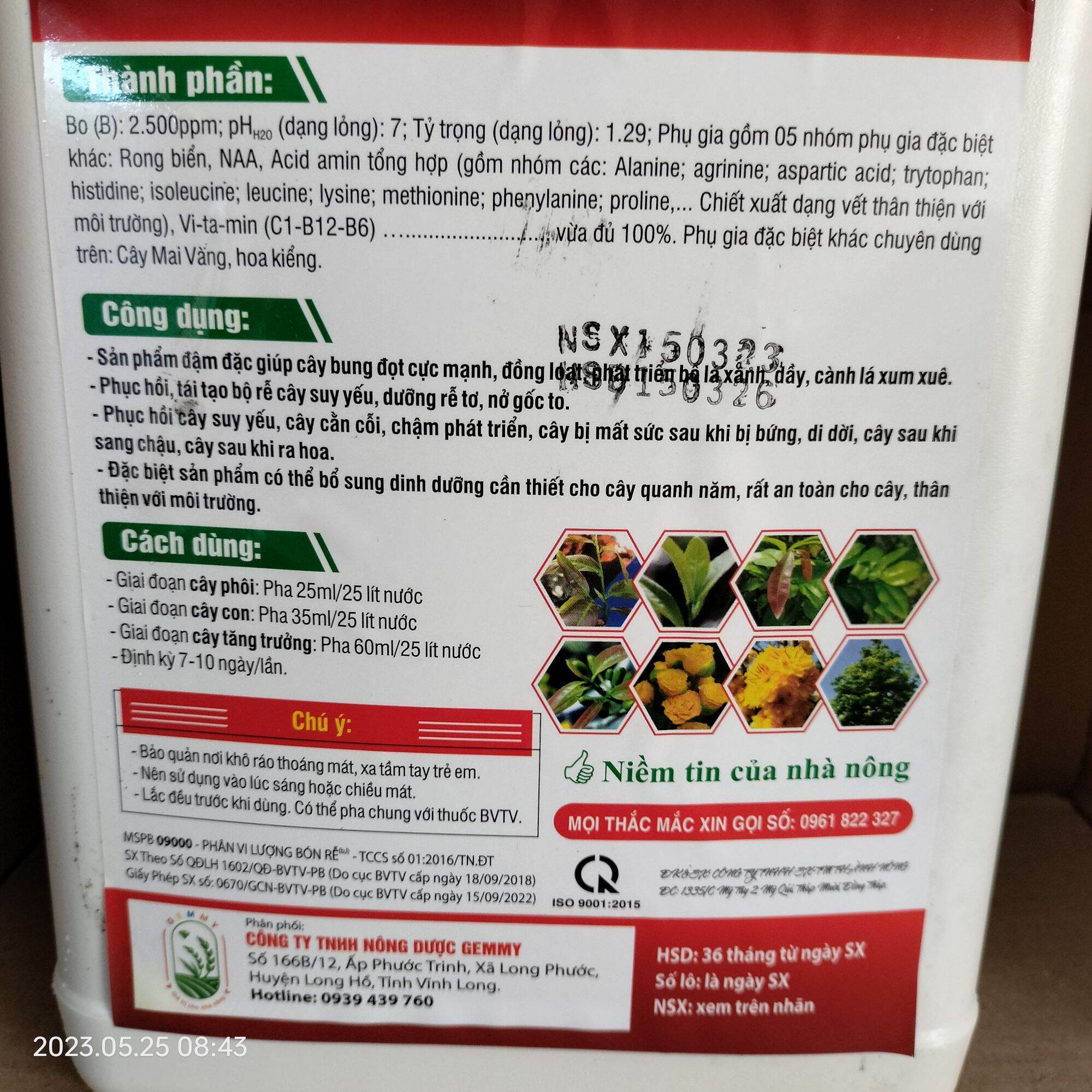 KÍCH ĐỌT RA RỄ bình 5 lít