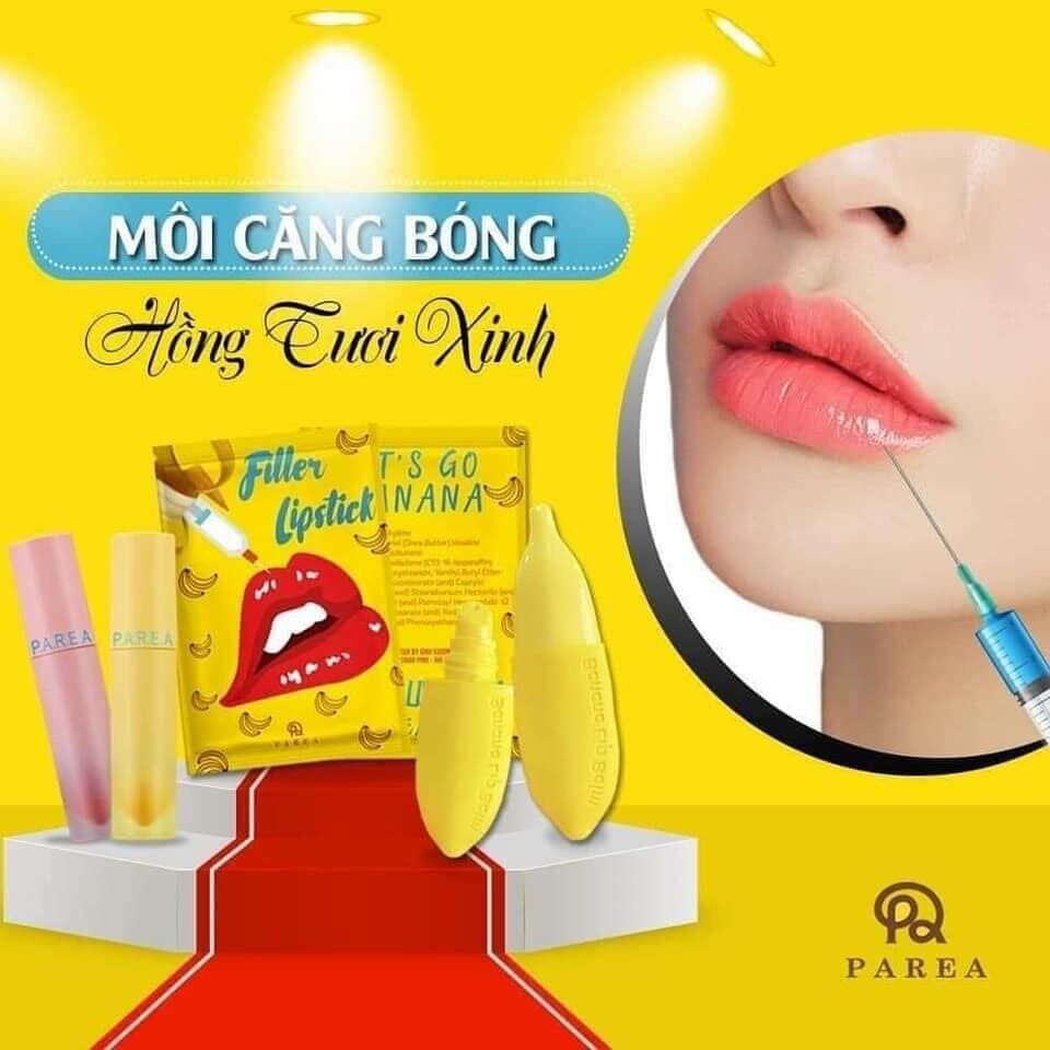 Son Chuối Filler Lipstick + son lì cam đất
