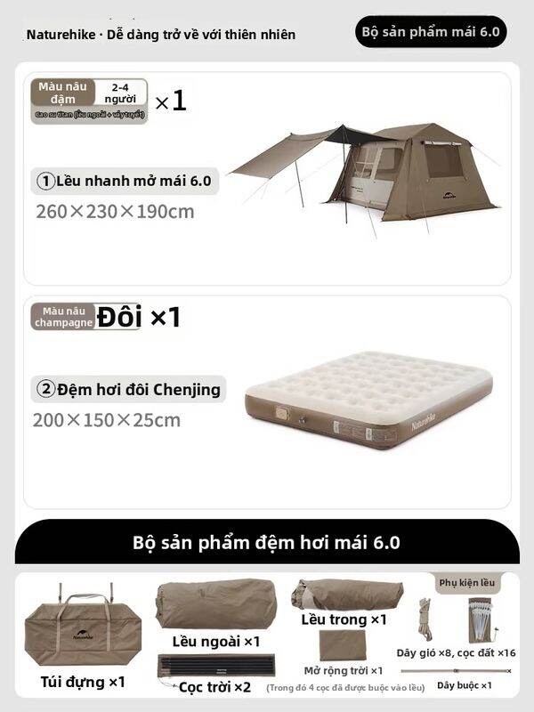 Lều Chống Nắng Cài Đặt Nhanh 6.0