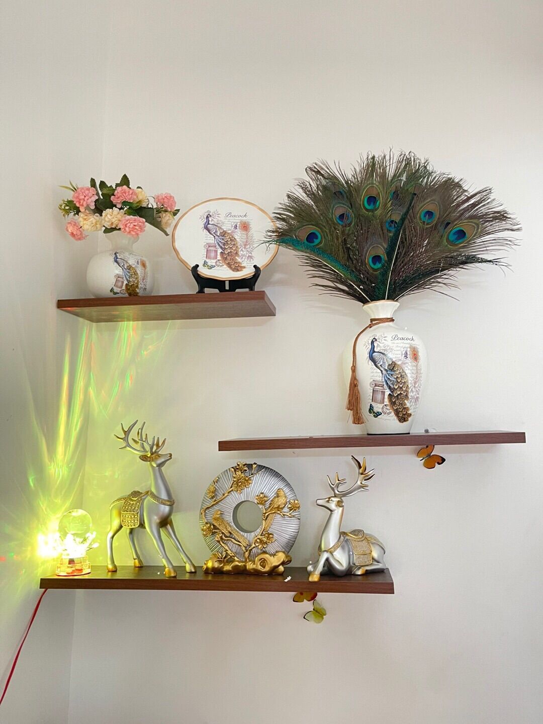 Bộ decor 3 món trang trí phòng khách kèm hoa