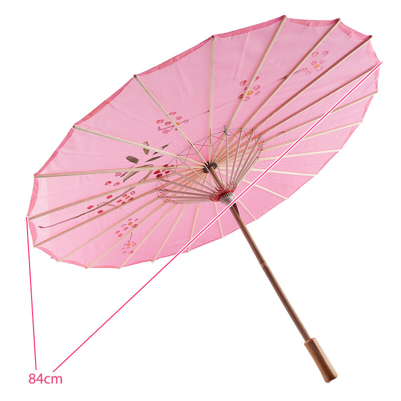 Vải Lụa Ô Dù Nữ 82/84Cm Nhật Bản Thiết Kế Hoa Anh Đào Cổ Vũ Trang Trí Phong Cách Trung Hoa Giấy Dầu 