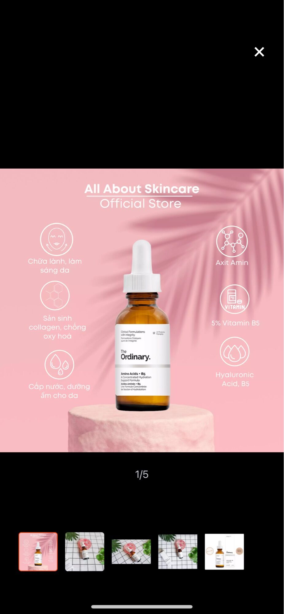 Serum The Ordinary Amino Acid B5 Cấp Nước dưỡng ẩm Phục Hồi Da [Bản Mỹ - Kèm Bill]