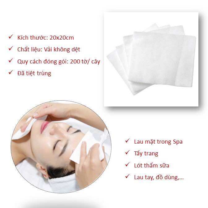 Khăn Cây Lau Mặt Spa Loại 1