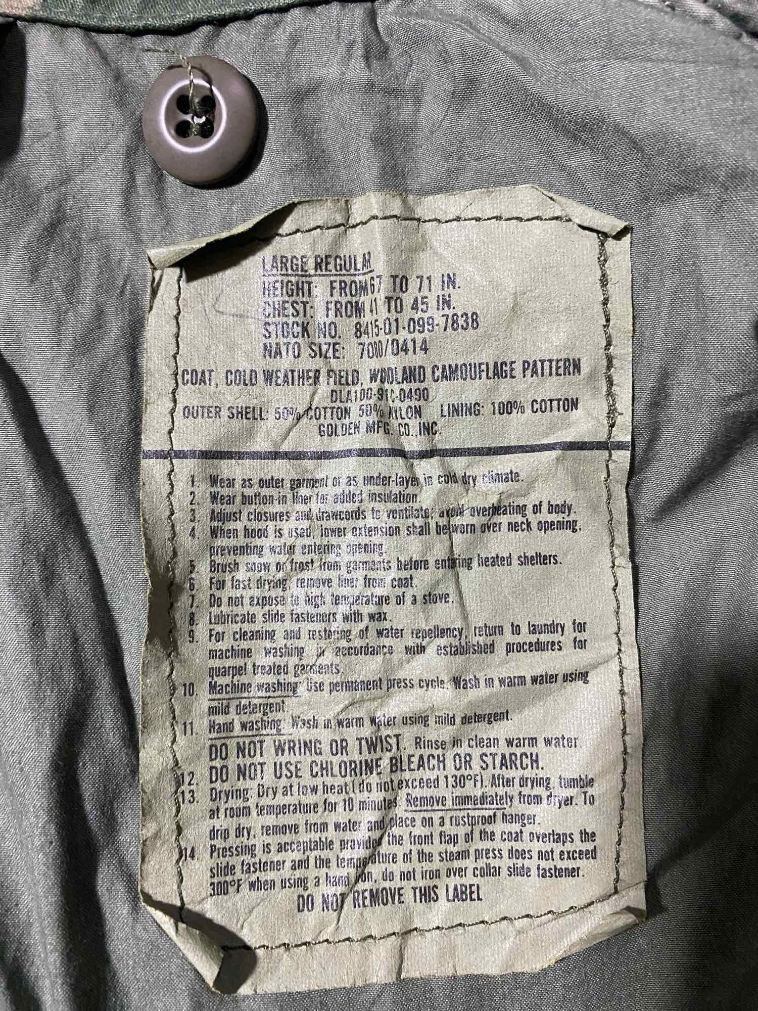 ÁO KHOÁC - M65 JACKET USA - FIELD JACKET USA - SIZE 84-92KG