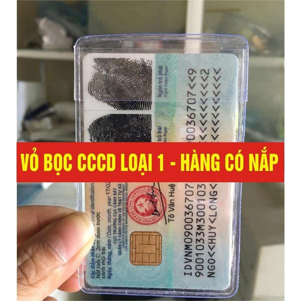 ( Cam kết loại 1)COMBO 50 Túi đựng thẻ Căn Cước Công Dân trong suốt có nắp ,ATM ,vỏ bọc cccd  Bằng lái xe các loại