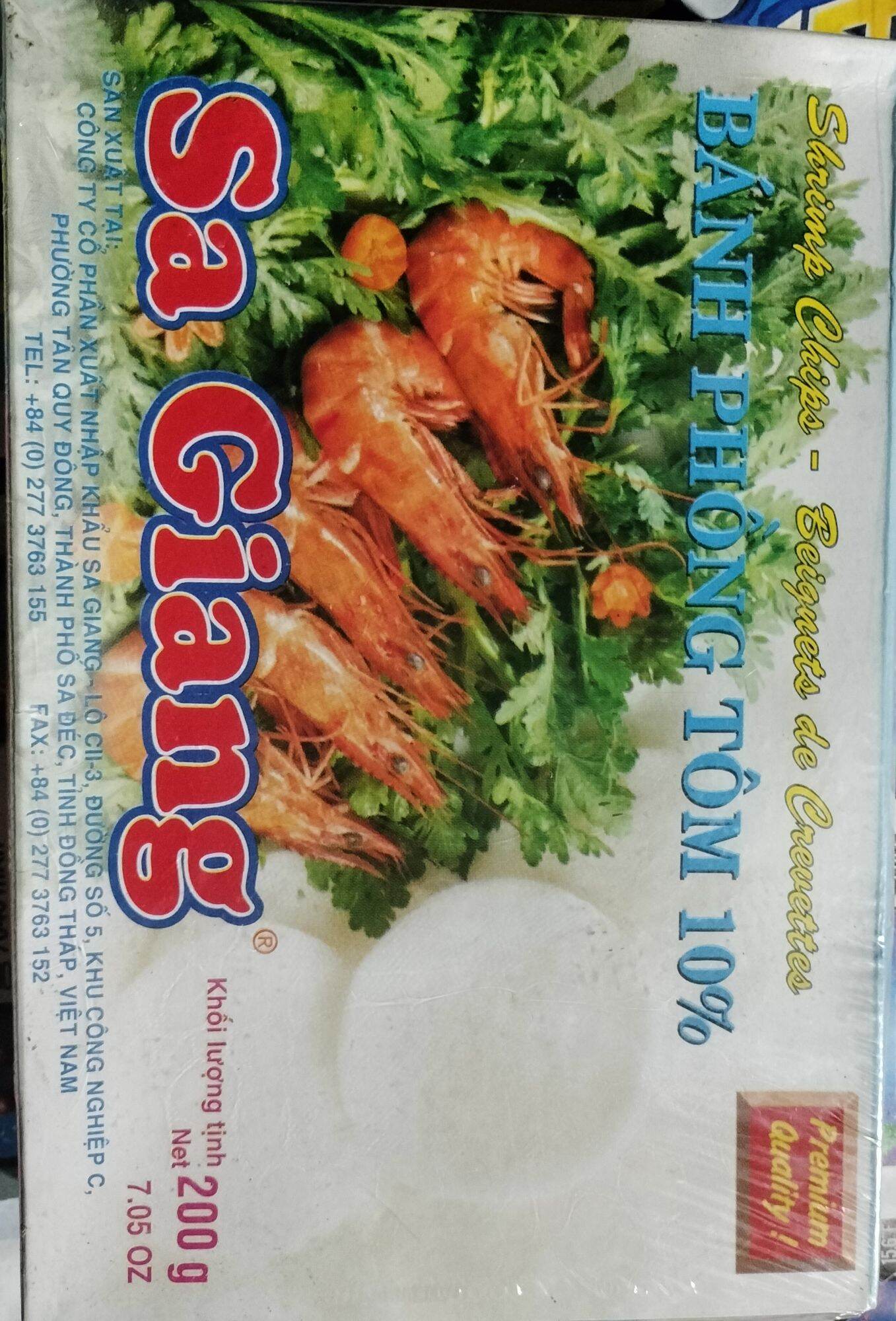 Bánh phồng tôm sa giang hộp 200g 25k