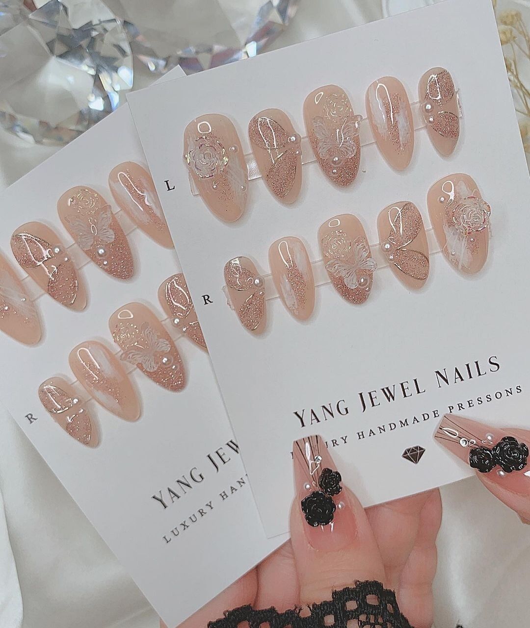 Nailbox thiết kế , màu cam nhũ siêu sáng  - 1