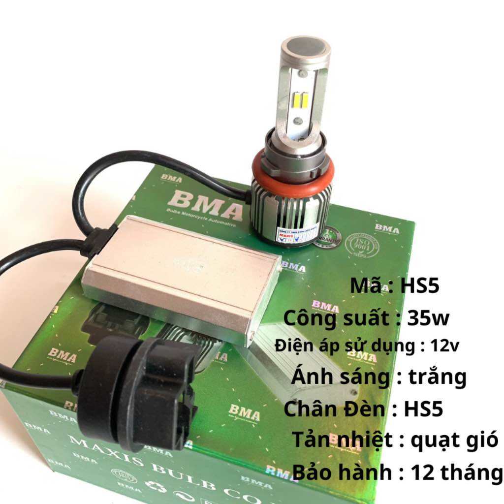 Đèn Pha Led Chân Hs5 Siêu Sáng Xe Airblade 2011 AB 2011 MẬP, PCX 2011, Lead 2011