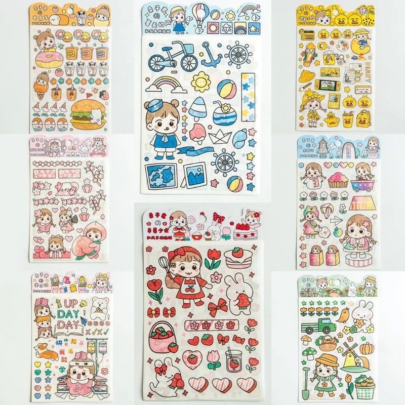 Set 4 Tấm Sticker Trang Trí Sổ