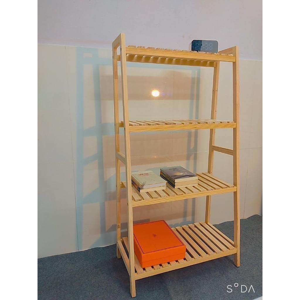 Kệ giày dép 4 tầng đa năng tiện ích kt 120x60x38cm gỗ thông
