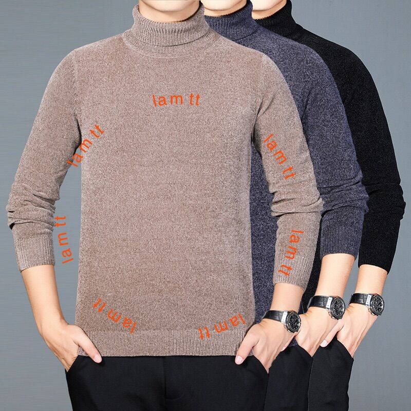 Áo Len Nam Trung Niên Cổ Lọ Cao Hàng Quảng Châu