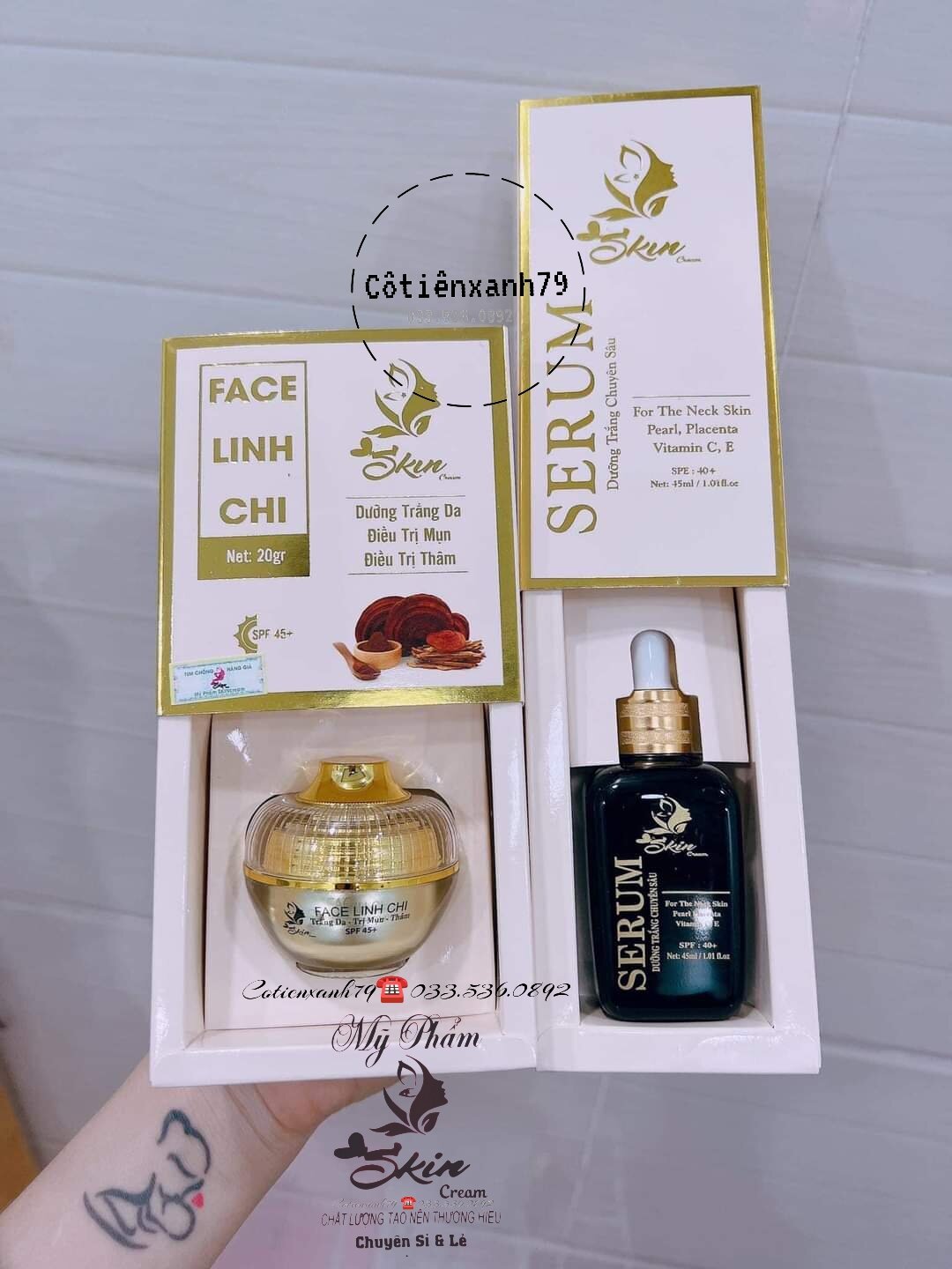 (TG)COMBO FACE SERUM LINH CHI LỚN ngừa mụn