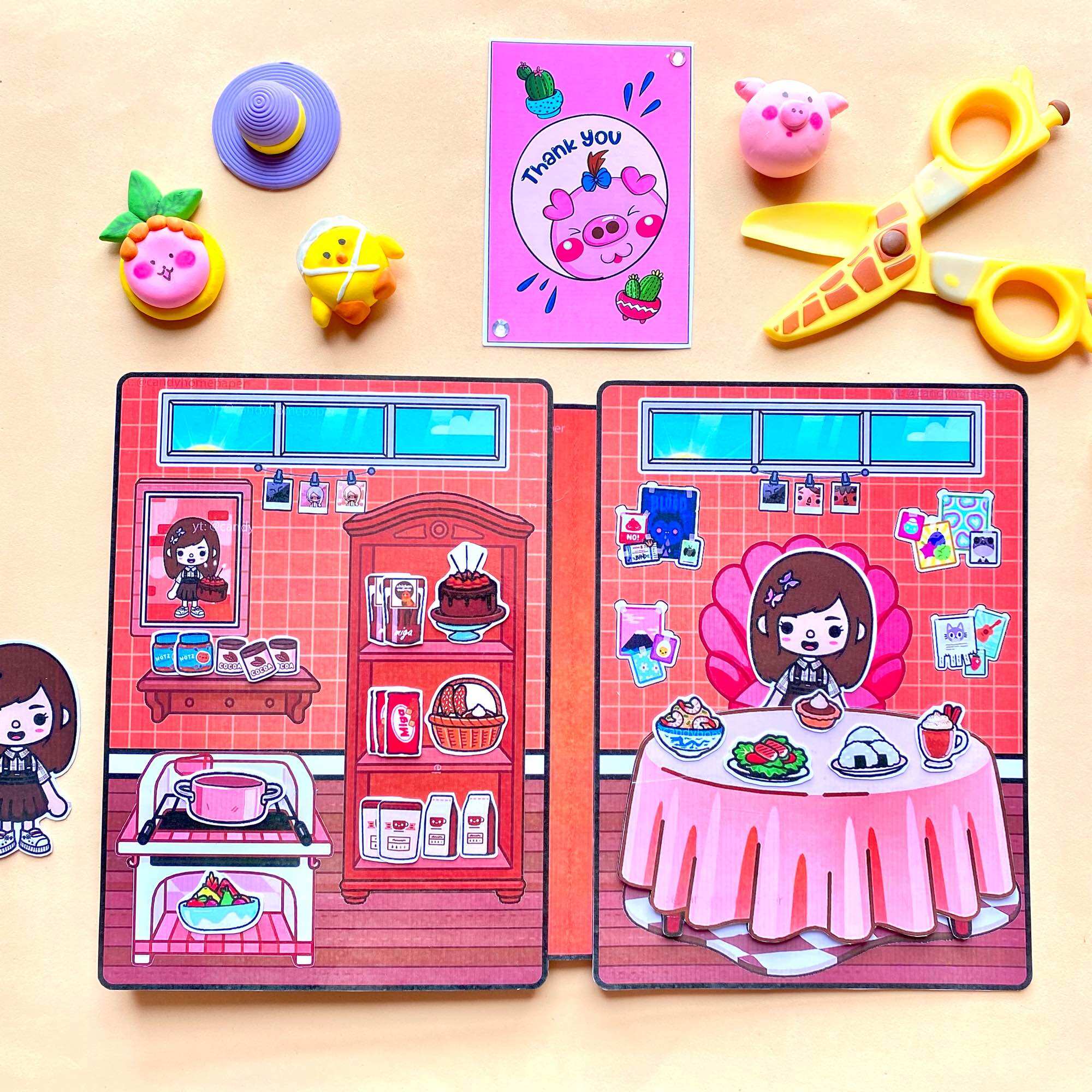 Ngôi nhà Chocolate của Toca - Búp bê giấy