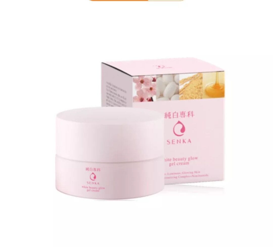 Kem dưỡng trắng da ban đêm senka white beauty glow gel cream 50g