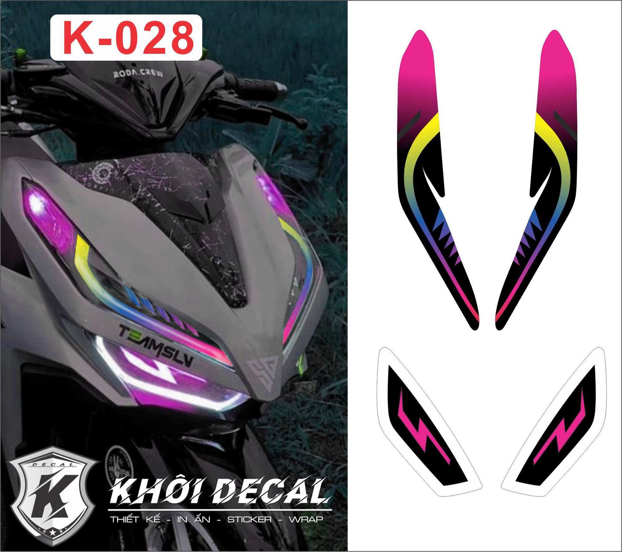 Decal dán đèn demi vario 2018-2023