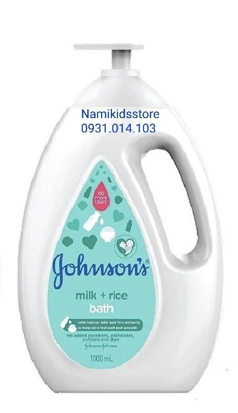 Sữa tắm johnson's baby milk + oat (1000ml)