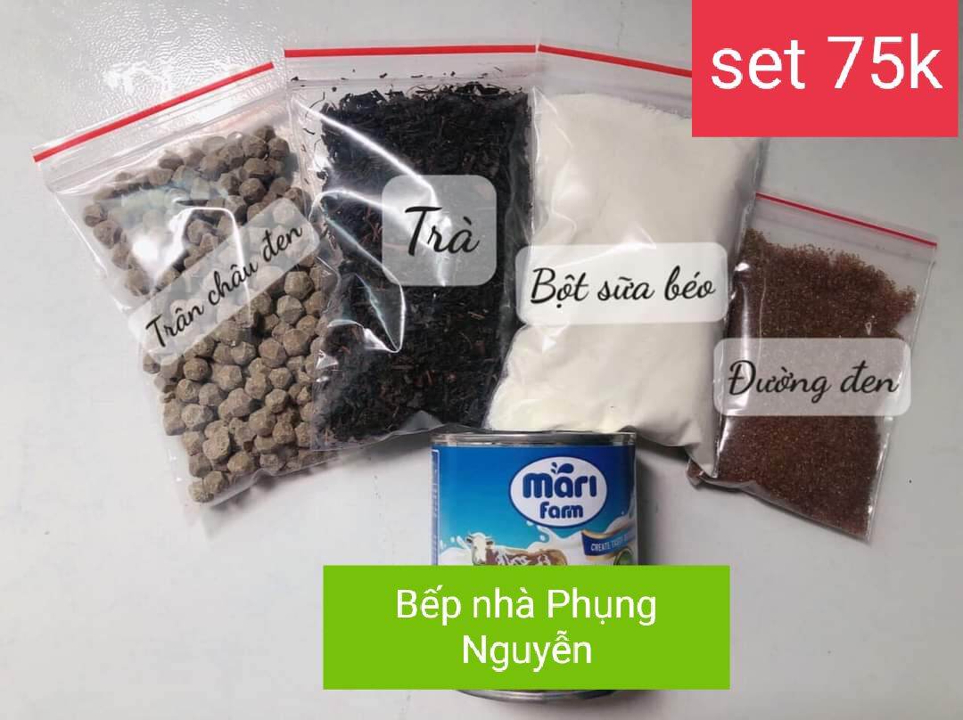 Set trà sửa truyền thống