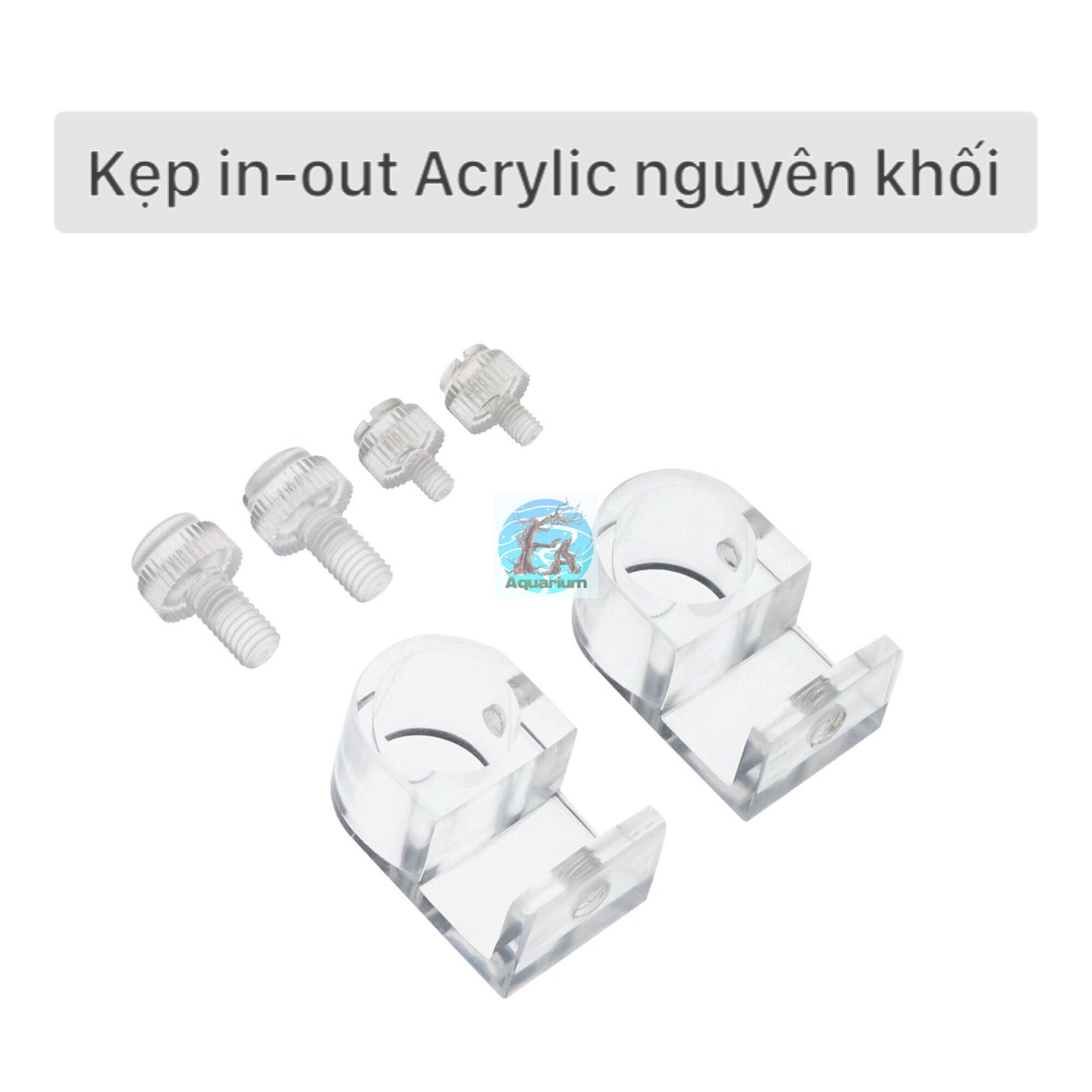Kẹp in out acrylic nguyên khối