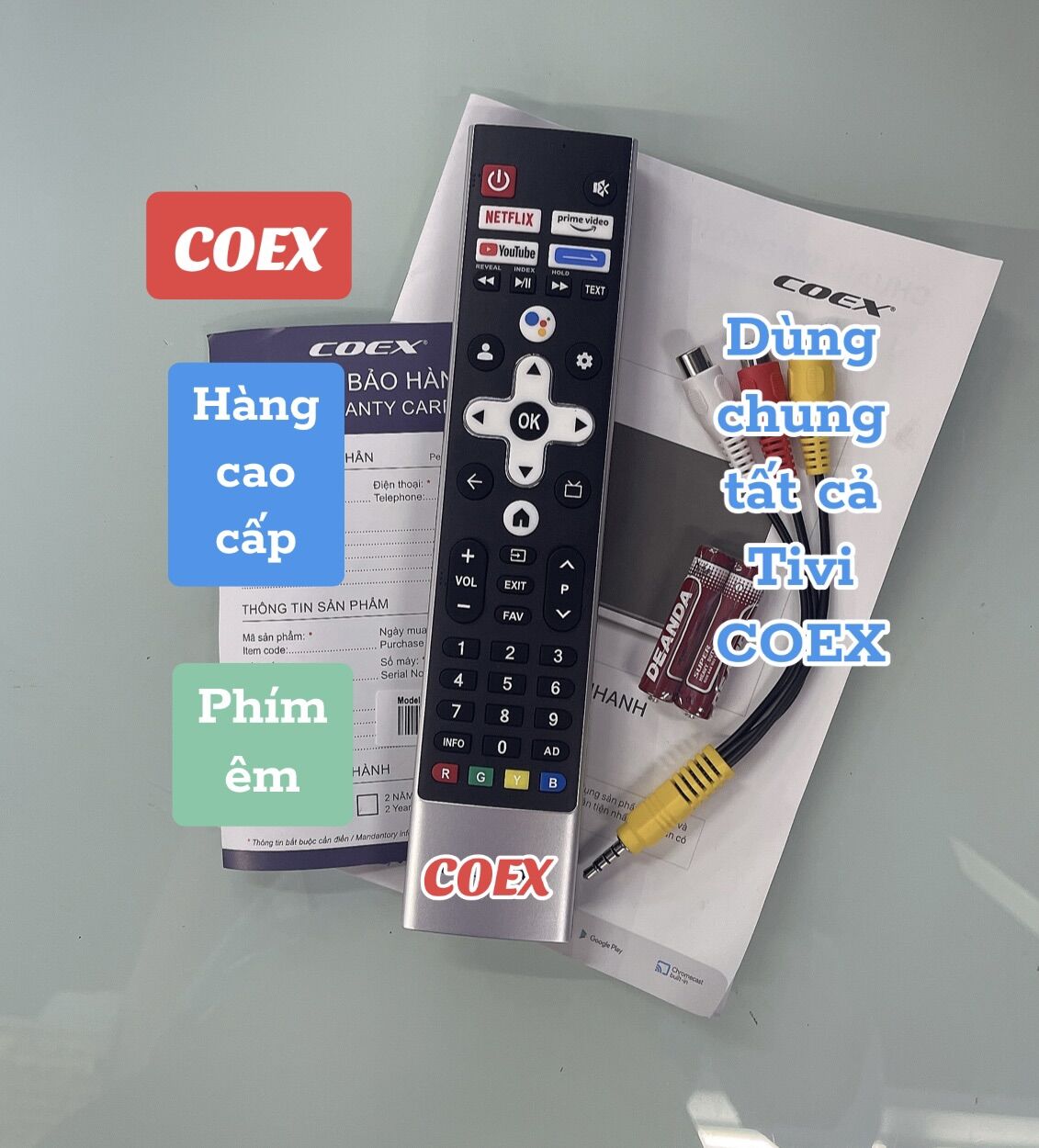 Remote điều khiển Tivi COEX hàng cao cấp