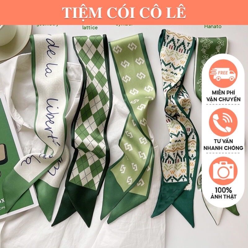 Dây lụa buộc tóc, thắt nơ túi cói, mix cùng giỏ phong cách hàn quốc - tiệm cói cô lê
