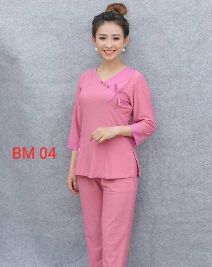 Đồ Lam Đi Chùa# - mẫu tim nơ _ Vải #Thun co giãn